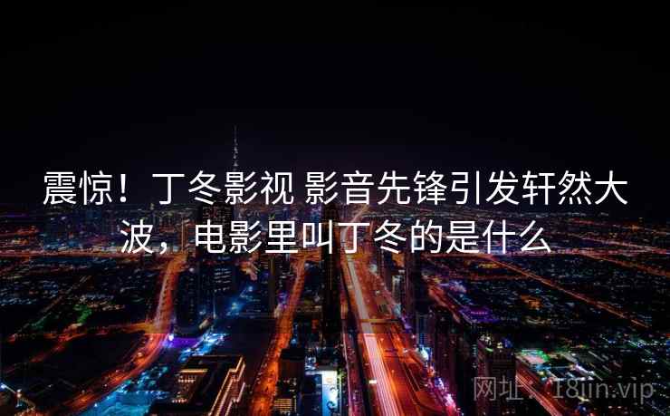 震惊！丁冬影视 影音先锋引发轩然大波，电影里叫丁冬的是什么